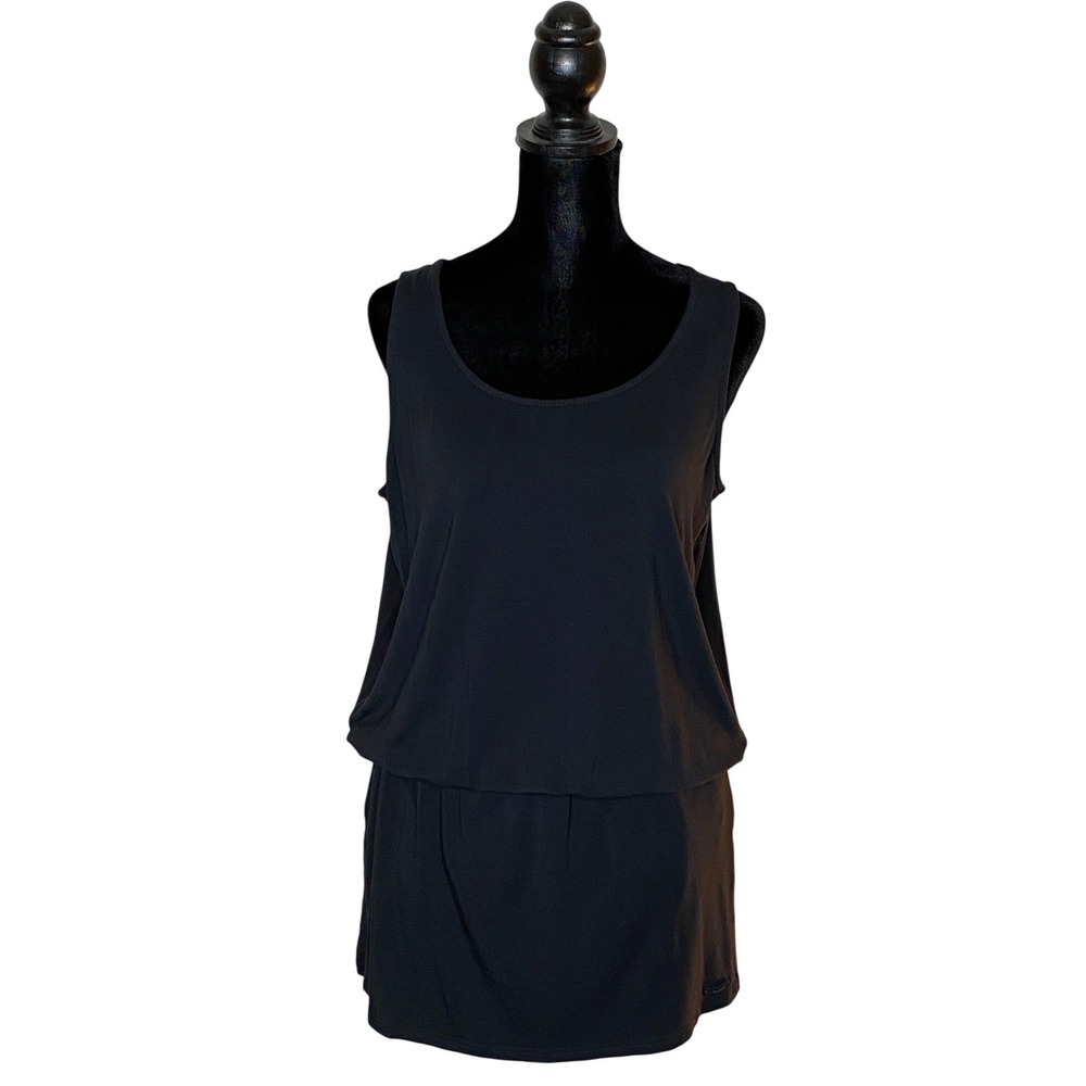 Bench Womens Black Romper Size S Sleeveless Blouson Keyhole Back Athleisure